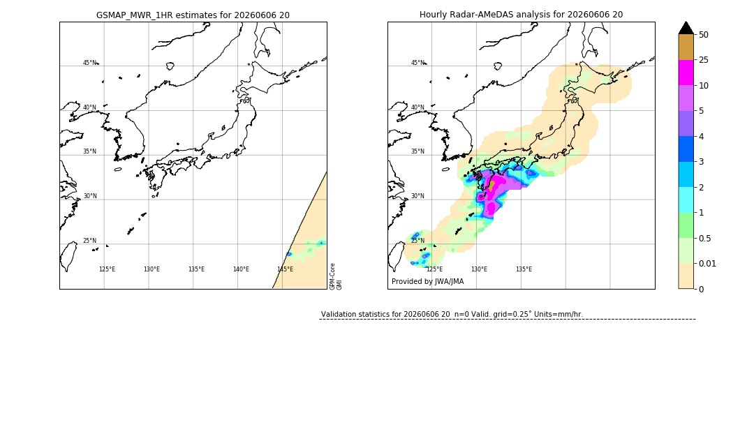 GSMaP MWR validation image. 2026/06/06 20