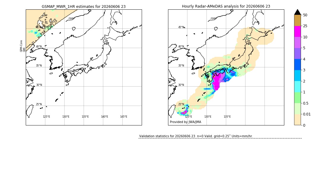 GSMaP MWR validation image. 2026/06/06 23