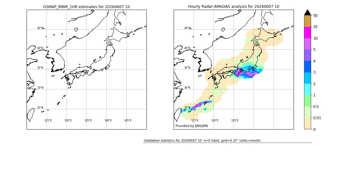 GSMaP MWR validation image. 2026/06/07 10