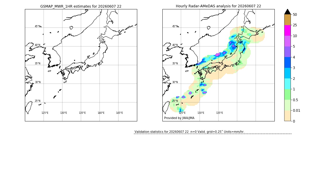GSMaP MWR validation image. 2026/06/07 22