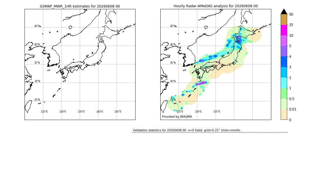 GSMaP MWR validation image. 2026/06/08 00