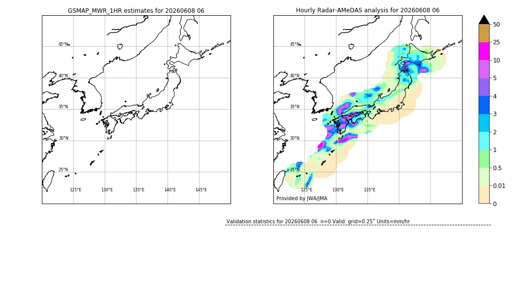 GSMaP MWR validation image. 2026/06/08 06
