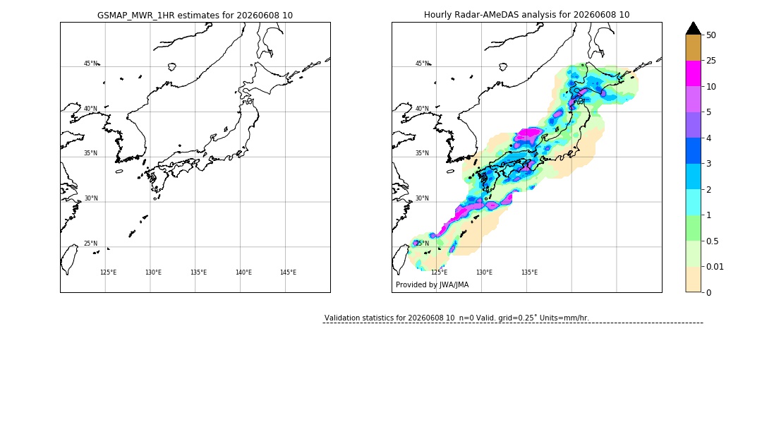 GSMaP MWR validation image. 2026/06/08 10