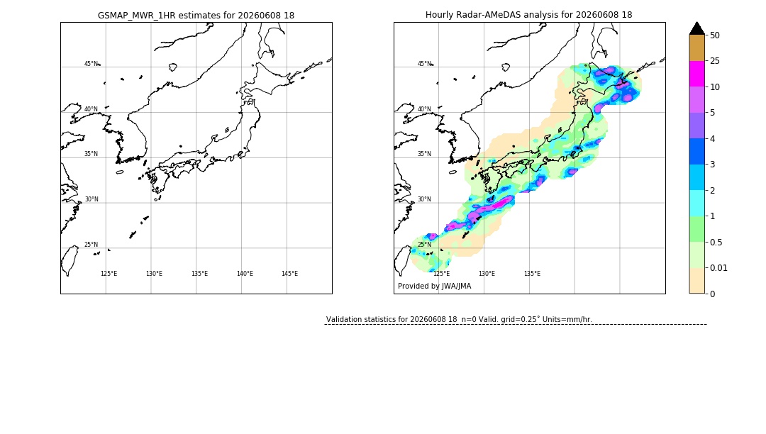 GSMaP MWR validation image. 2026/06/08 18