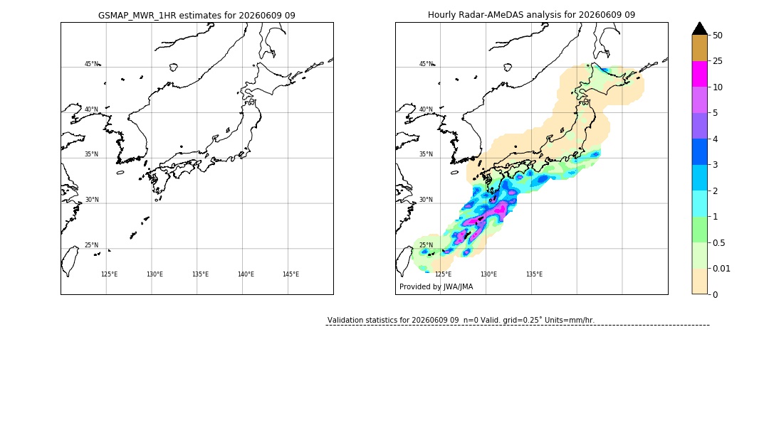 GSMaP MWR validation image. 2026/06/09 09