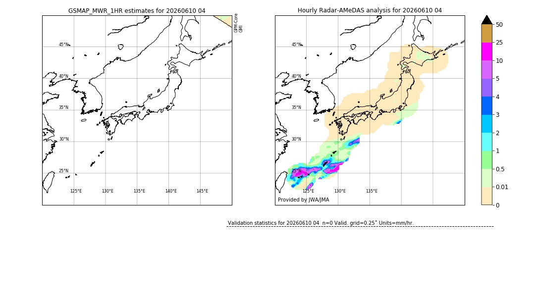 GSMaP MWR validation image. 2026/06/10 04