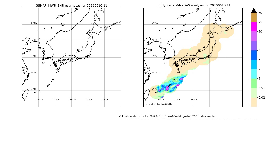 GSMaP MWR validation image. 2026/06/10 11