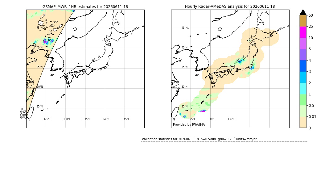GSMaP MWR validation image. 2026/06/11 18