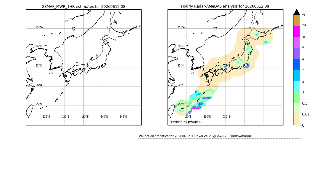 GSMaP MWR validation image. 2026/06/12 08