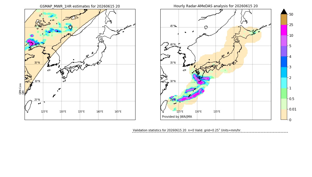 GSMaP MWR validation image. 2026/06/15 20