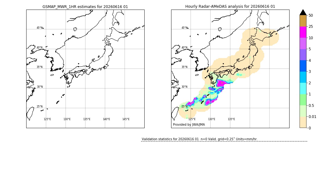 GSMaP MWR validation image. 2026/06/16 01