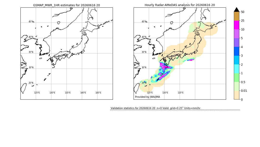 GSMaP MWR validation image. 2026/06/16 20
