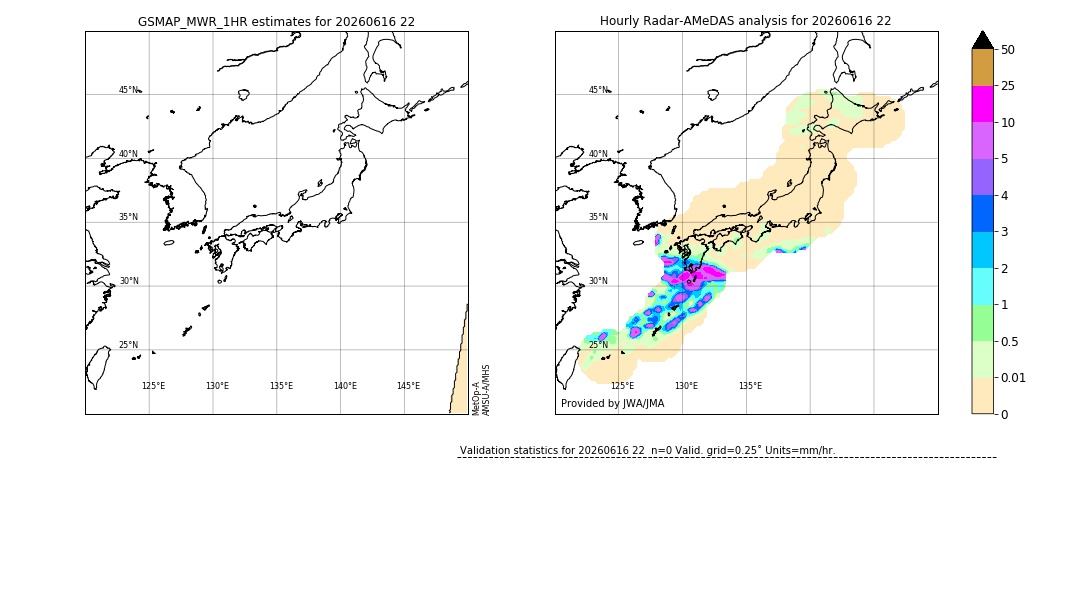 GSMaP MWR validation image. 2026/06/16 22