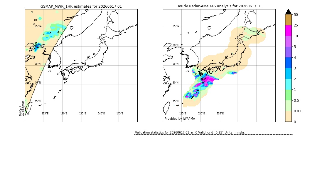 GSMaP MWR validation image. 2026/06/17 01