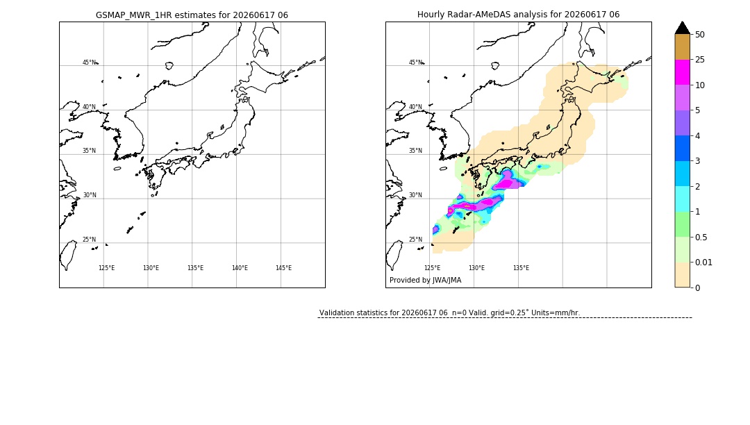 GSMaP MWR validation image. 2026/06/17 06
