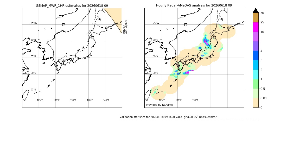 GSMaP MWR validation image. 2026/06/18 09