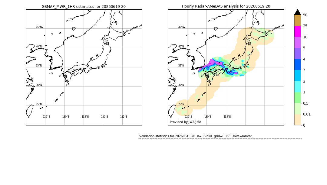 GSMaP MWR validation image. 2026/06/19 20