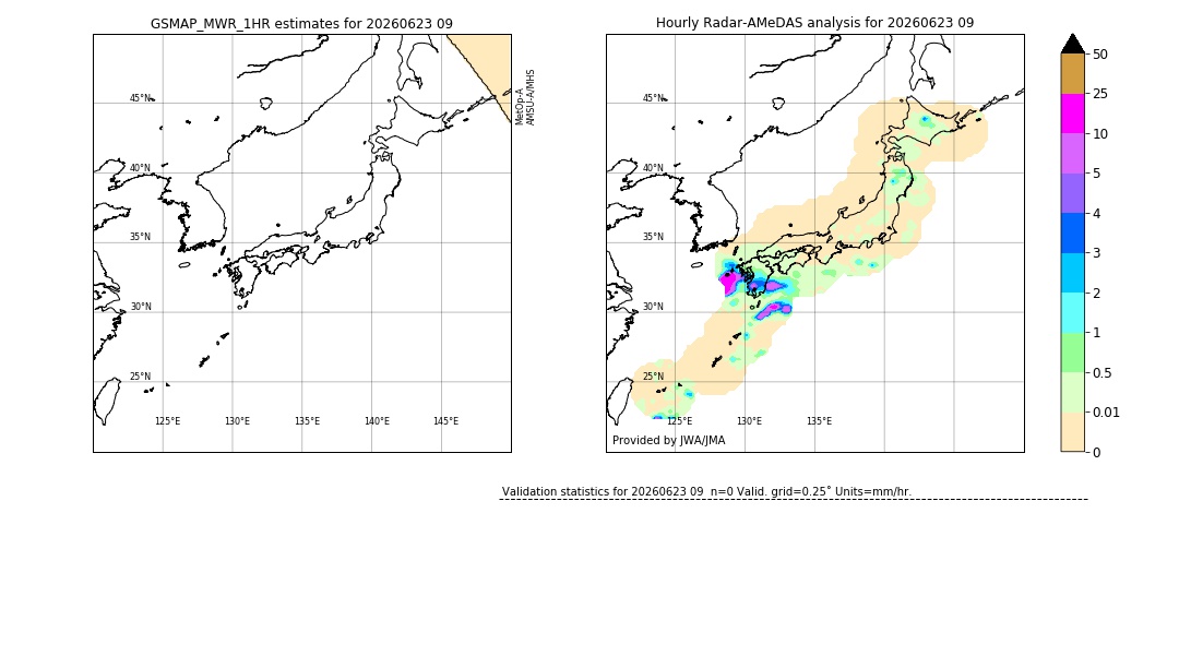 GSMaP MWR validation image. 2026/06/23 09