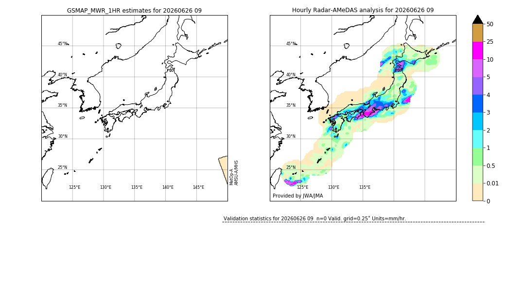 GSMaP MWR validation image. 2026/06/26 09