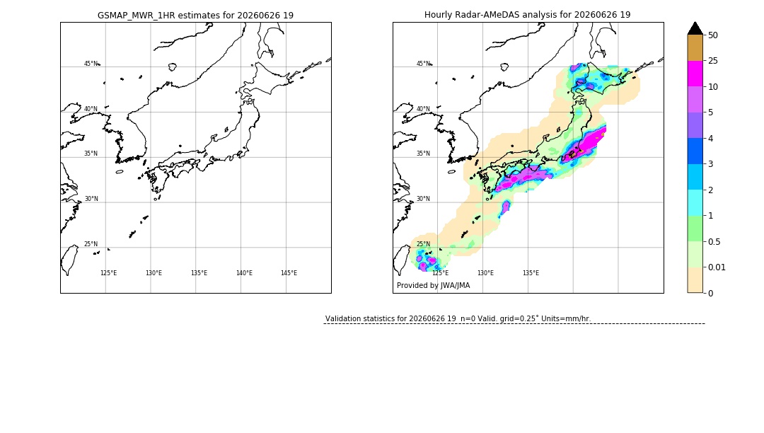 GSMaP MWR validation image. 2026/06/26 19