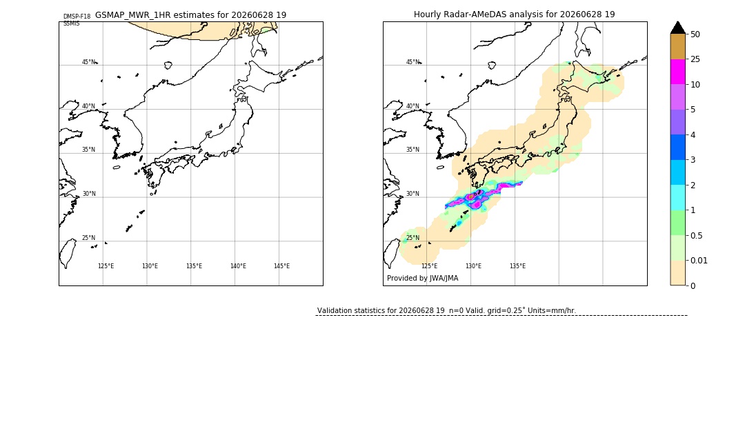 GSMaP MWR validation image. 2026/06/28 19