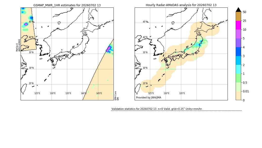 GSMaP MWR validation image. 2026/07/02 13