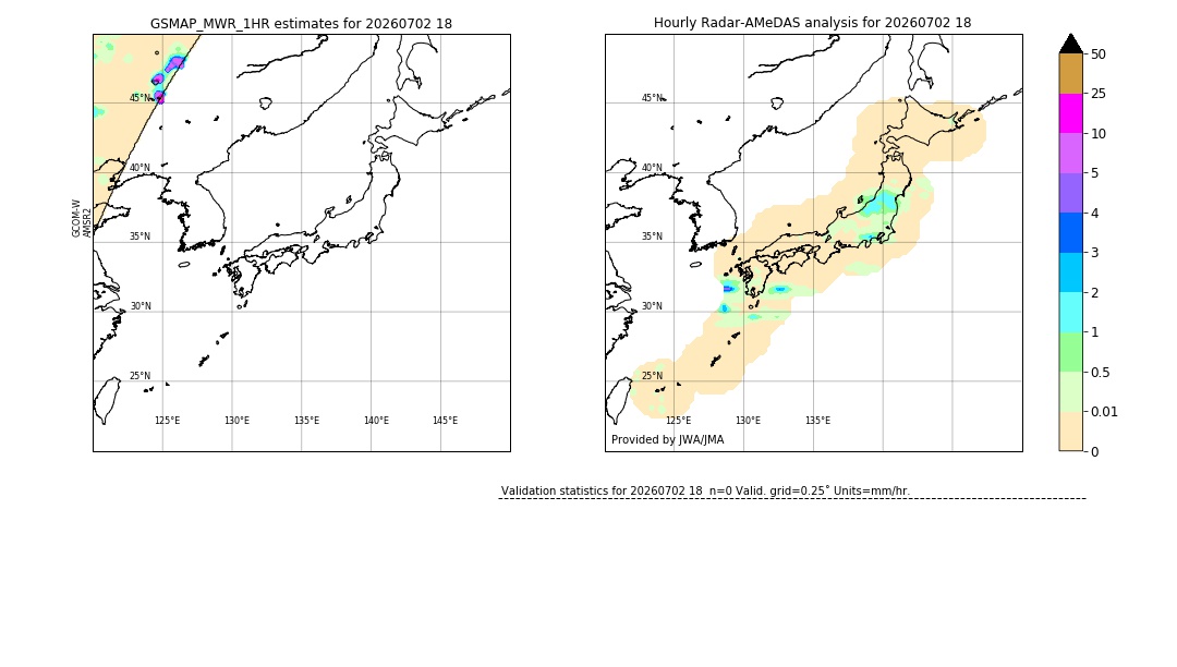 GSMaP MWR validation image. 2026/07/02 18