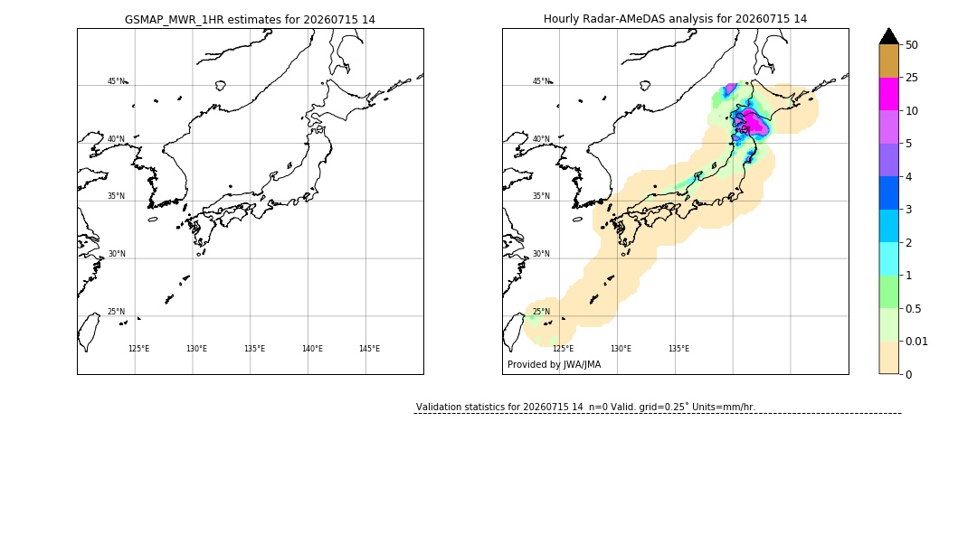 GSMaP MWR validation image. 2026/07/15 14