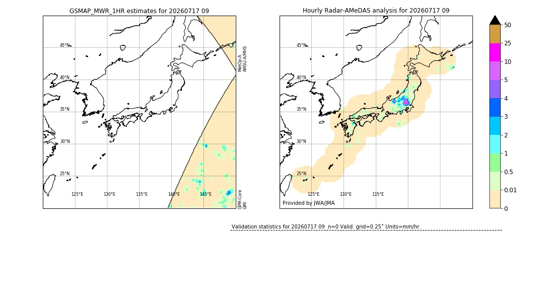 GSMaP MWR validation image. 2026/07/17 09
