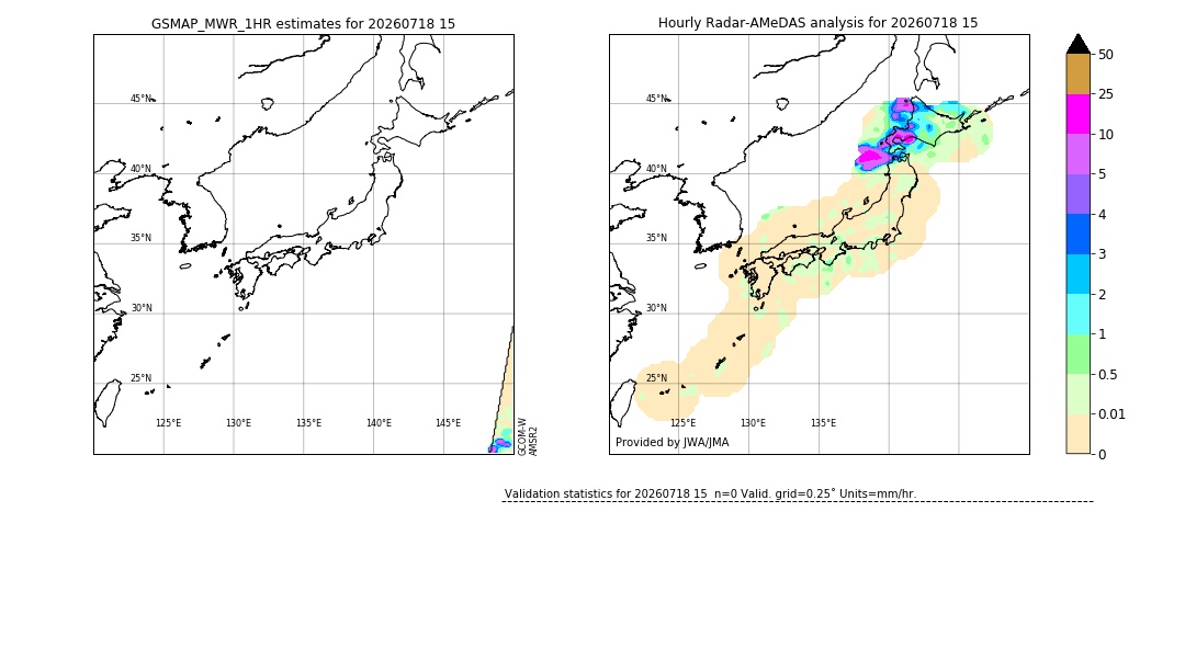 GSMaP MWR validation image. 2026/07/18 15