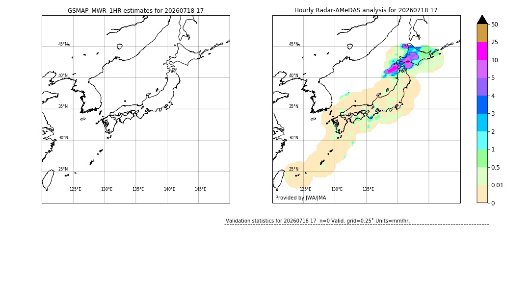 GSMaP MWR validation image. 2026/07/18 17
