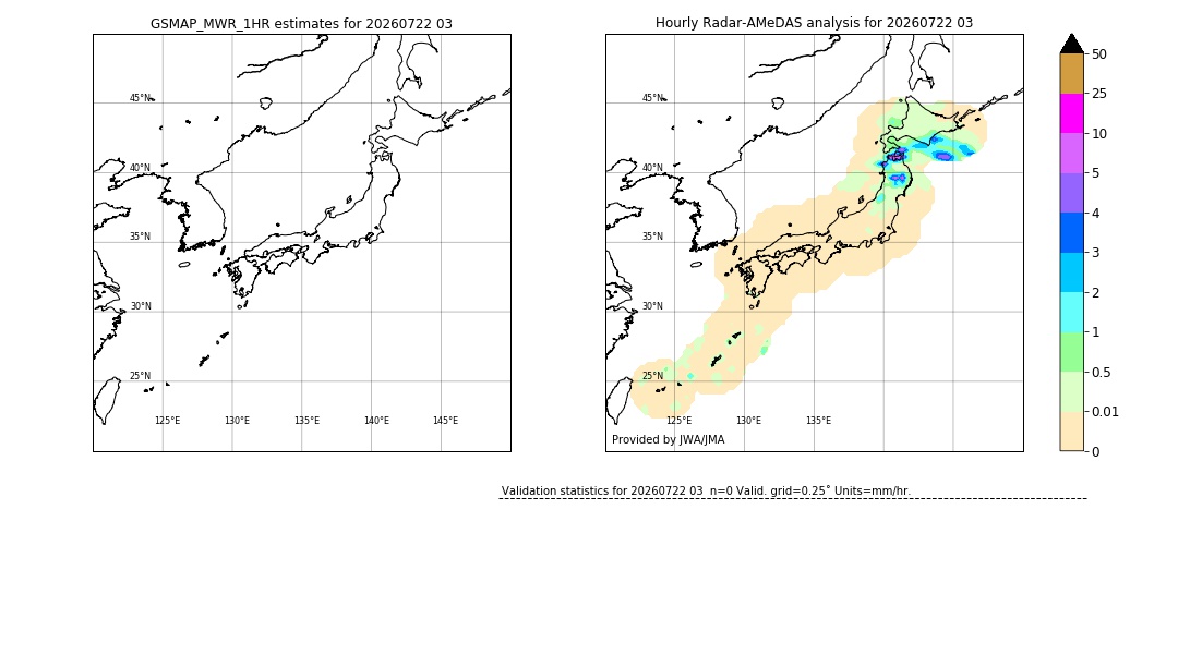 GSMaP MWR validation image. 2026/07/22 03