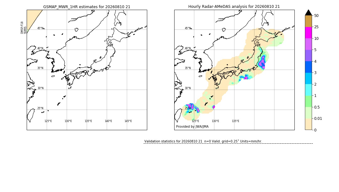GSMaP MWR validation image. 2026/08/10 21