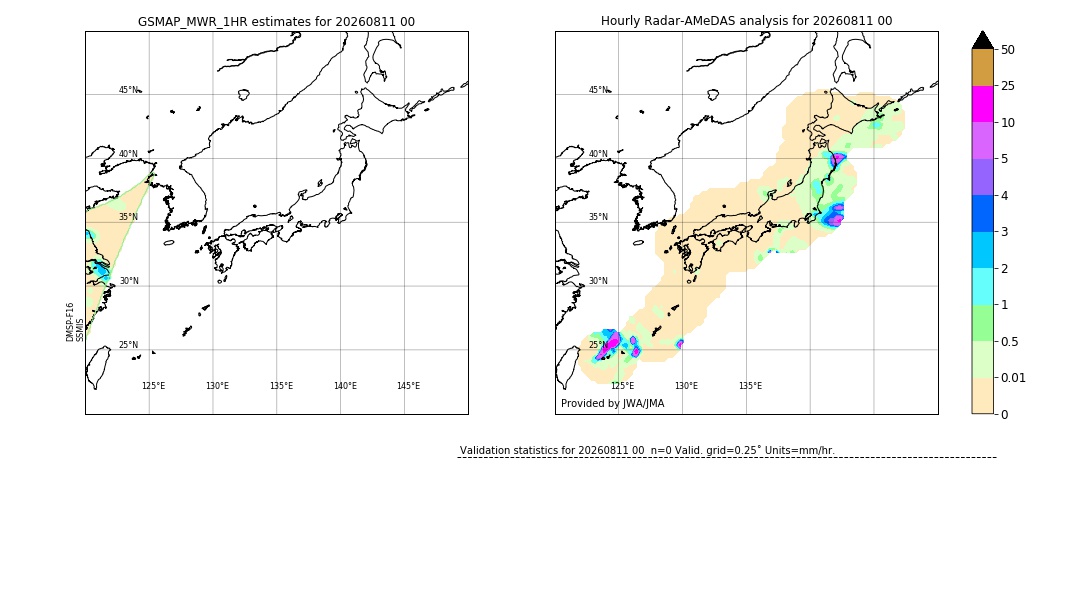 GSMaP MWR validation image. 2026/08/11 00