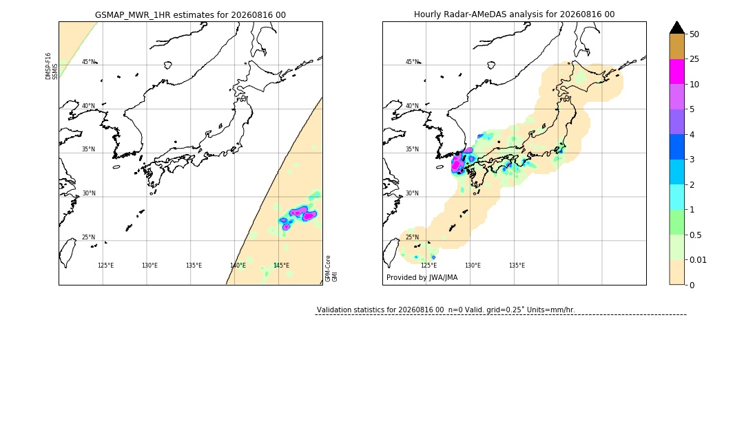 GSMaP MWR validation image. 2026/08/16 00