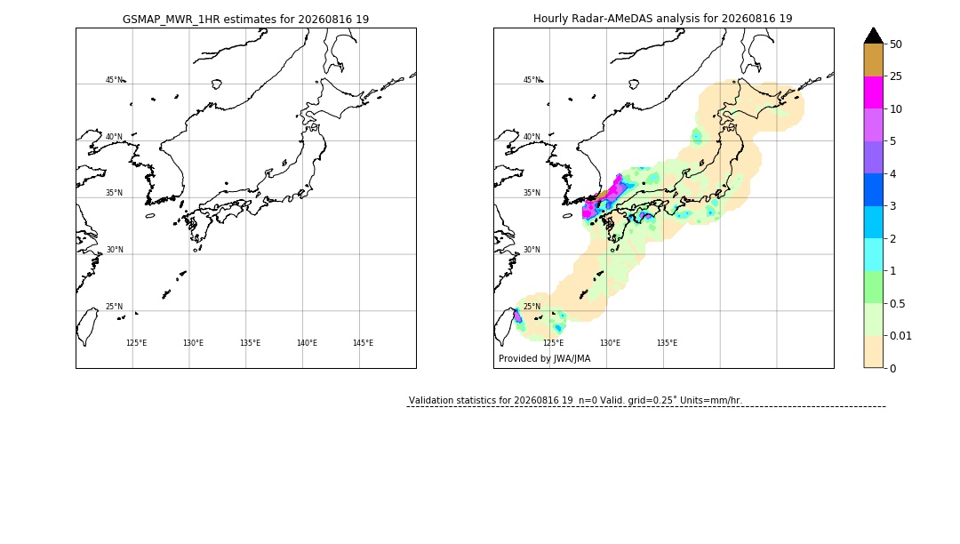 GSMaP MWR validation image. 2026/08/16 19