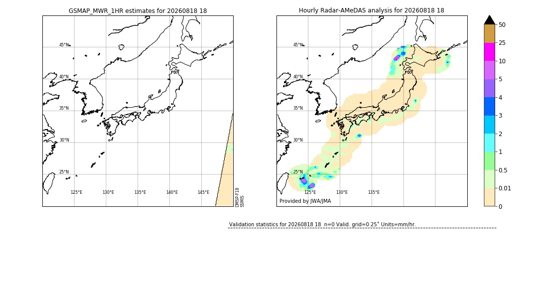 GSMaP MWR validation image. 2026/08/18 18