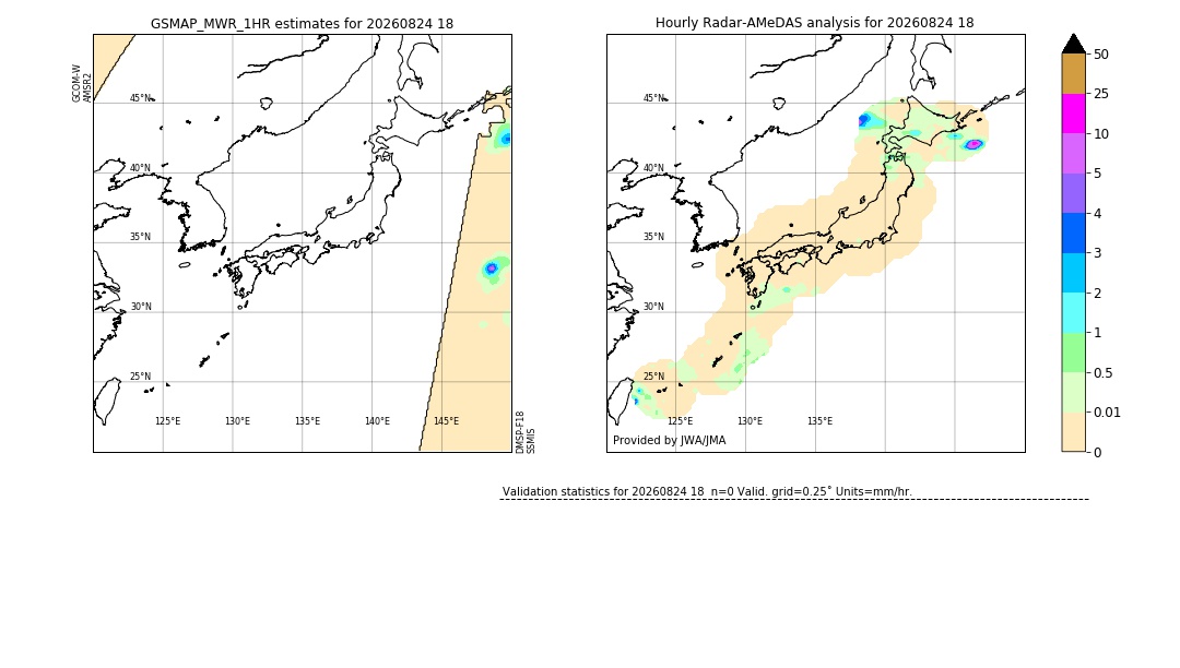 GSMaP MWR validation image. 2026/08/24 18