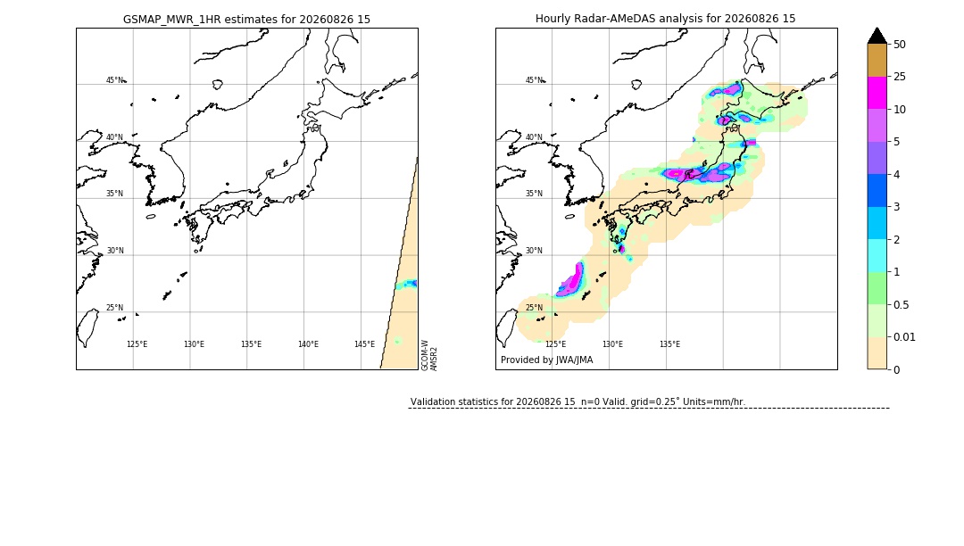 GSMaP MWR validation image. 2026/08/26 15