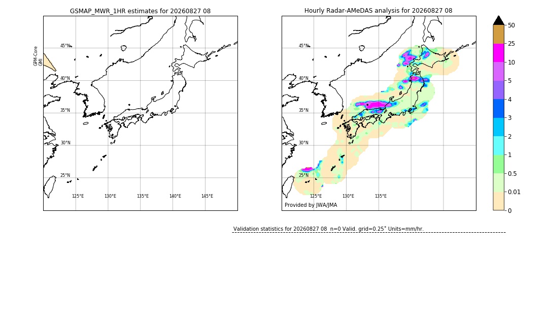 GSMaP MWR validation image. 2026/08/27 08