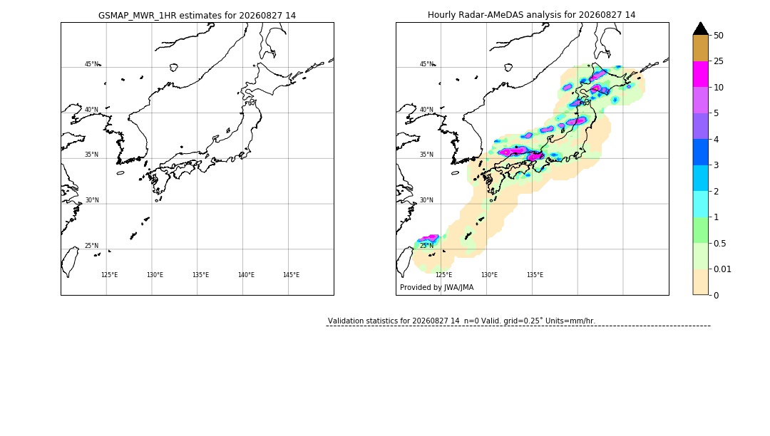 GSMaP MWR validation image. 2026/08/27 14