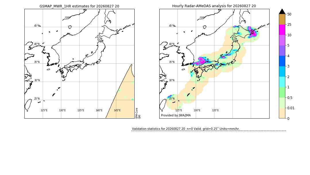 GSMaP MWR validation image. 2026/08/27 20