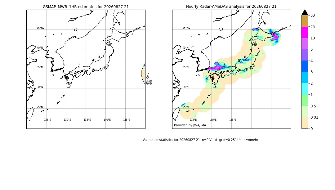 GSMaP MWR validation image. 2026/08/27 21