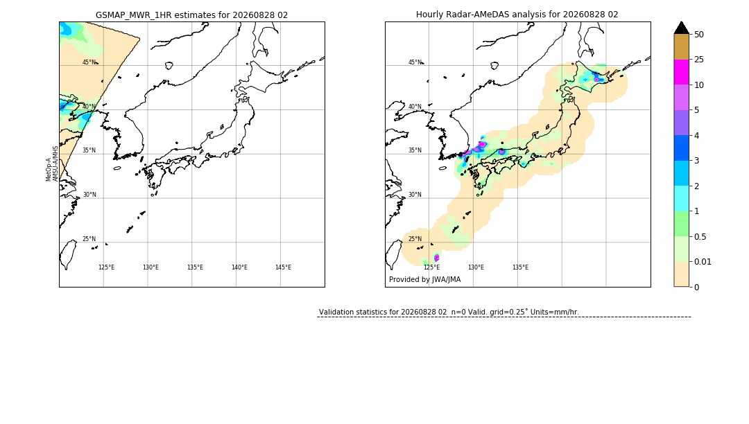GSMaP MWR validation image. 2026/08/28 02