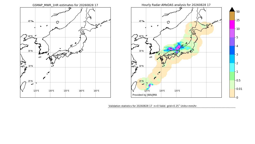 GSMaP MWR validation image. 2026/08/28 17
