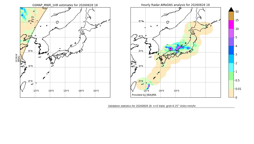 GSMaP MWR validation image. 2026/08/28 18