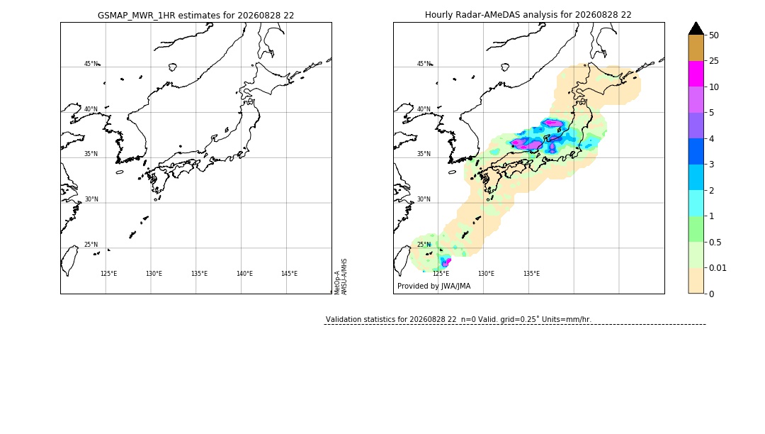 GSMaP MWR validation image. 2026/08/28 22
