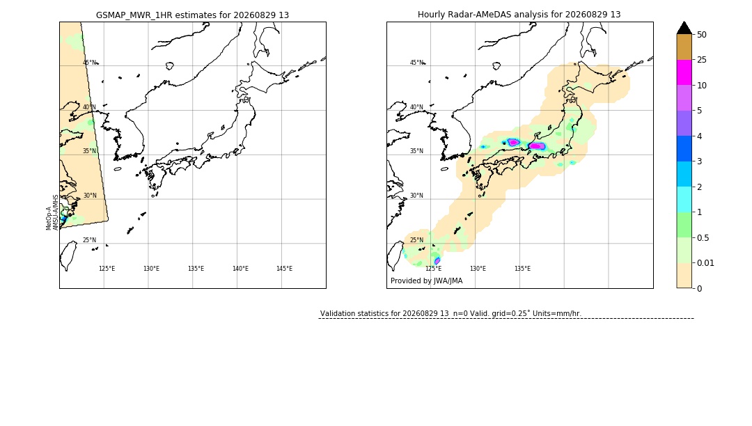 GSMaP MWR validation image. 2026/08/29 13