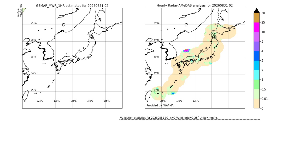 GSMaP MWR validation image. 2026/08/31 02