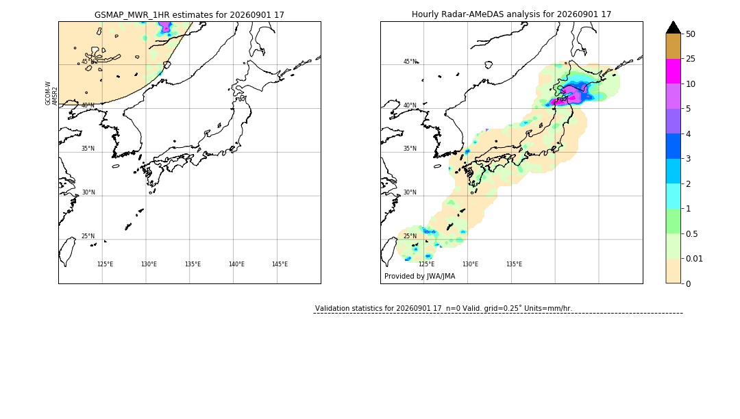 GSMaP MWR validation image. 2026/09/01 17